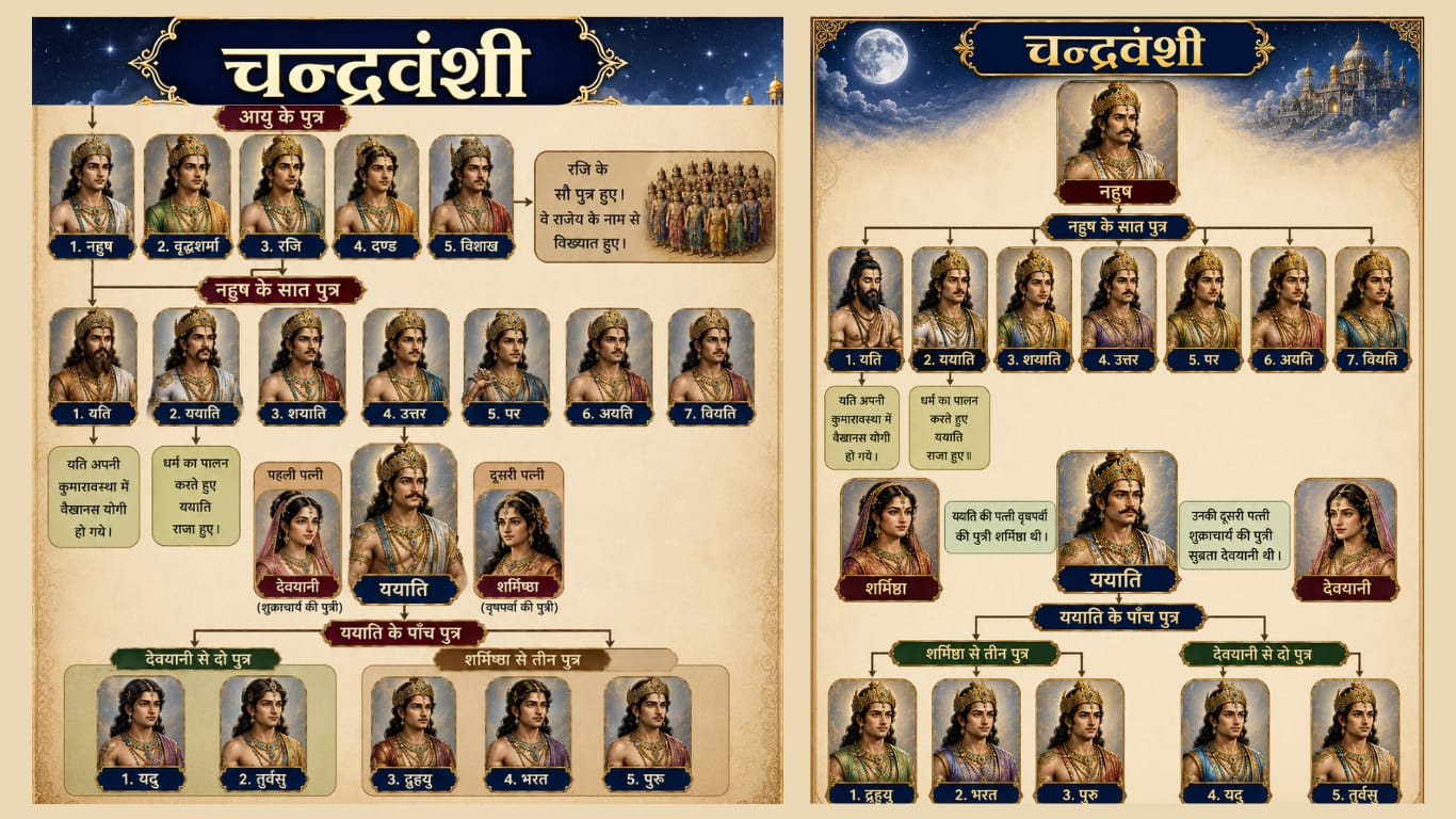 आयु → नहुष → ययाति वंश