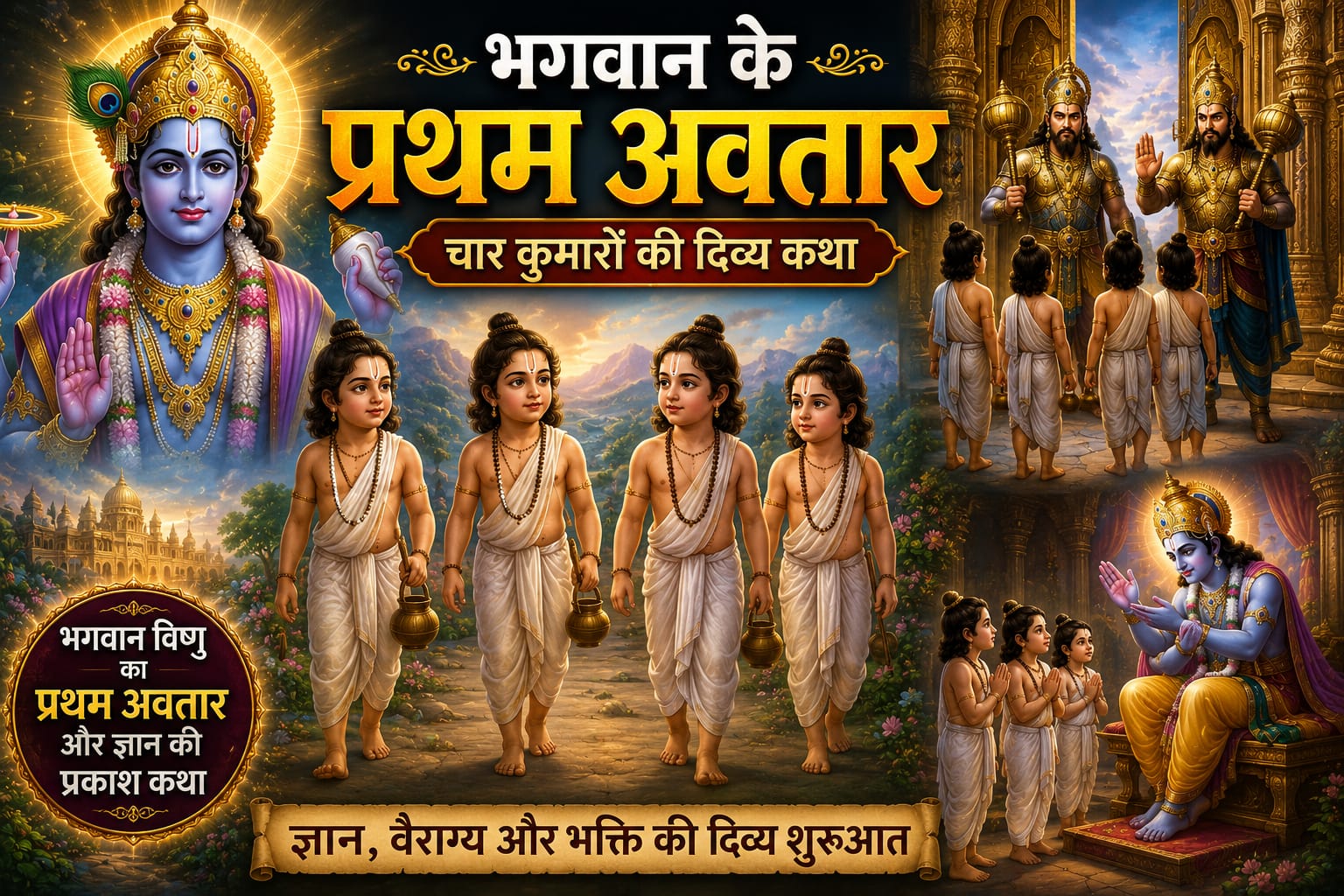 भगवान के प्रथम अवतार की कथा - सनक, सनन्दन, सनातन और सनत्कुमार के बारे में विशेष तथ्य क्या है ?