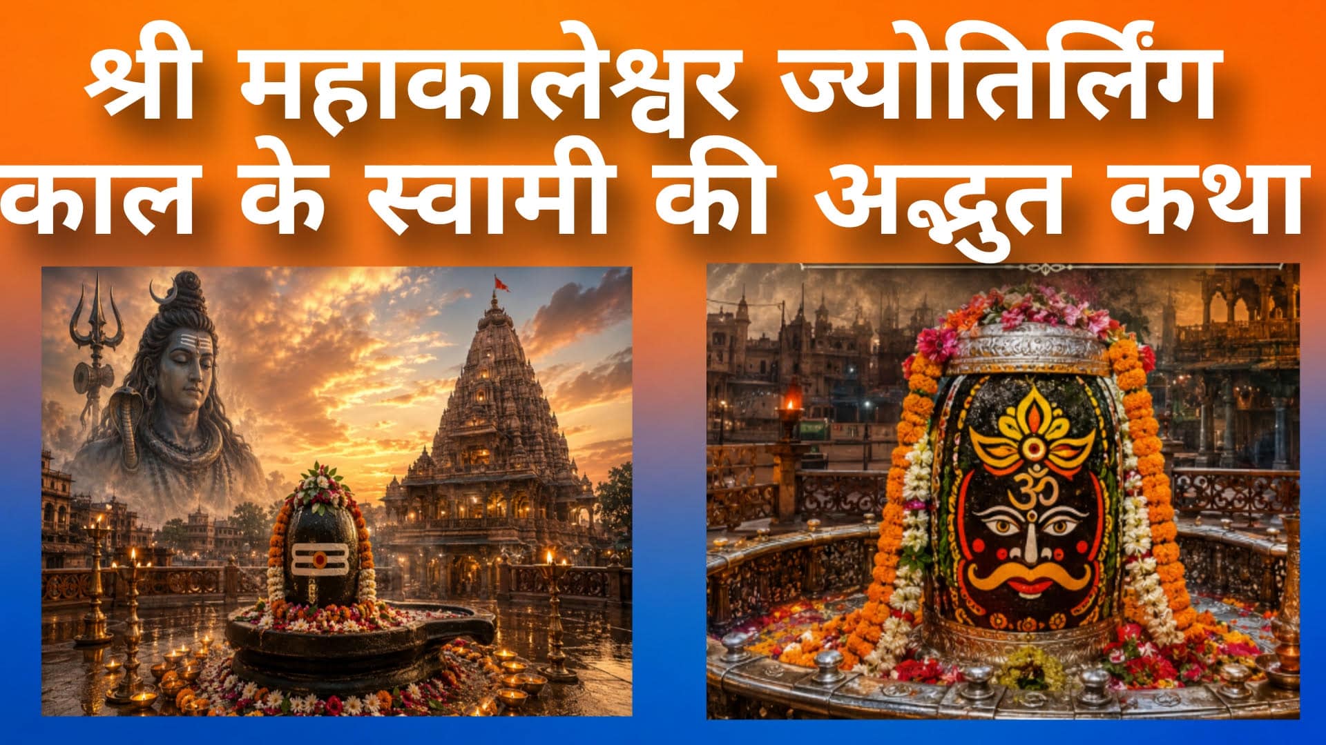 श्री महाकालेश्वर ज्योतिर्लिंग की अद्भुत छवि, भगवान शिव और महाकाल मंदिर के दिव्य दर्शन